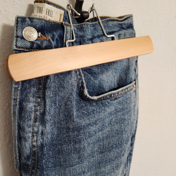 We The Free | High Waisted Button Fly Raw Hem Skinny Jeans Sz 28 - Picture 3 of 16